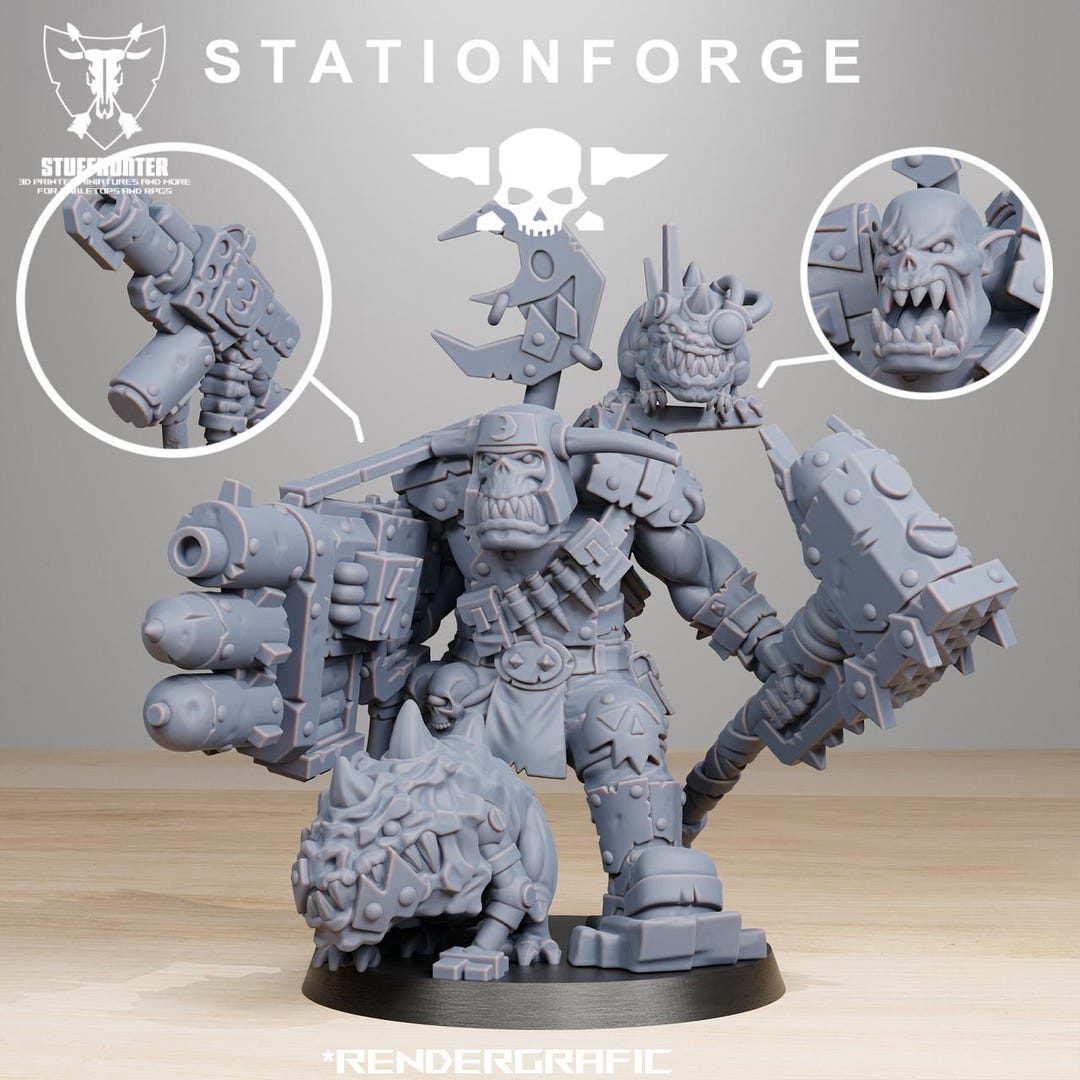 Orkaz Blackskull - Stationforge - Wargaming Grimdark Ork Greenskin HQ ...