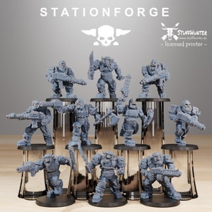 Orkaz Berserker Squad (10) - Station Forge - Scifi Orks Tabletop Wargaming Grimdark