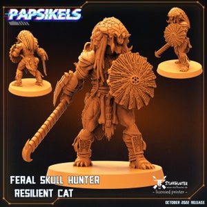 Feral Skull Hunter Resilient Cat - Papsikels - Predator Tabletop Wargaming Sci-Fi Grimdark