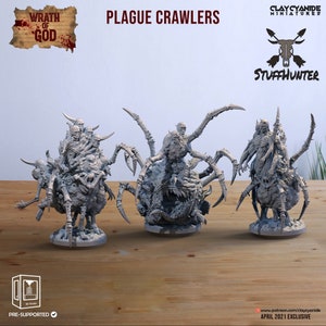 Wrath of God - Plague Crawlers Set - 28 32 mm Tabletop D&D Demon Chaos Nurgle