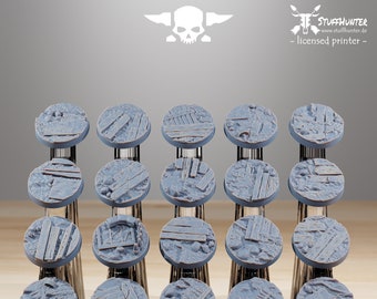 Trench Bases Toppers 25mm (20) - Station Forge - Tabletop Wargaming Scifi Grimdark Rund