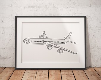 Airplane Print  | Airplane Wall Art | Aviation Decor | Travel Poster | Airplane Nursery | Airplane Wall Art | Plane Art | Aircraft