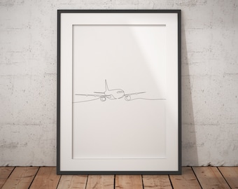 Airplane Print  | Airplane Wall Art | Aviation Decor | Travel Poster | Airplane Nursery | Airplane Wall Art | Plane Art | Aircraft