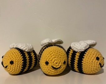 Finished crochet Bumble Bee