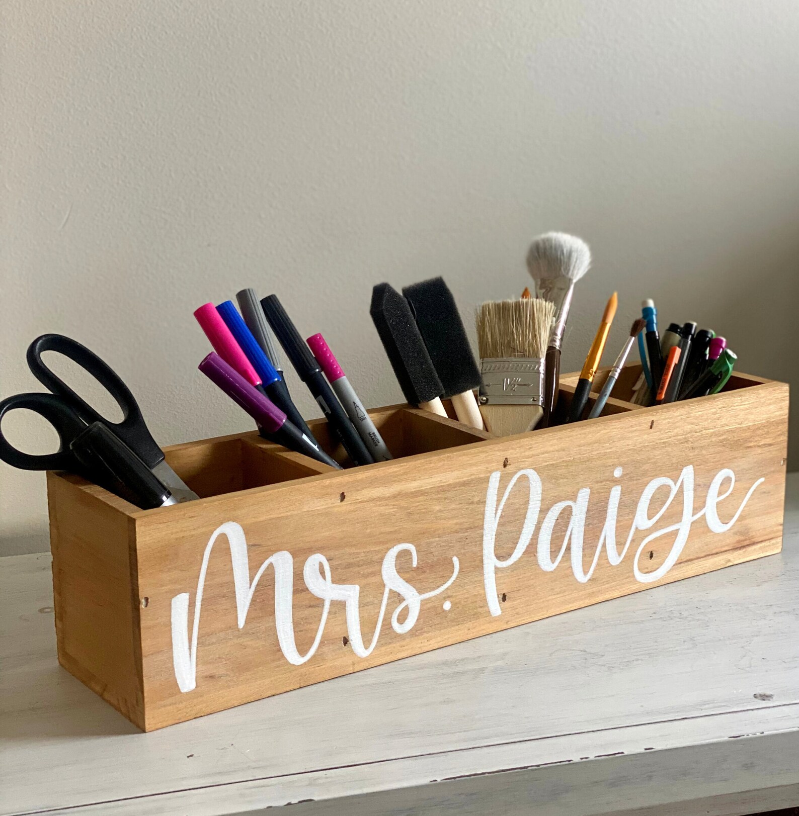 Custom Pen Holder Teacher Gift Classroom Decor Desk Etsy