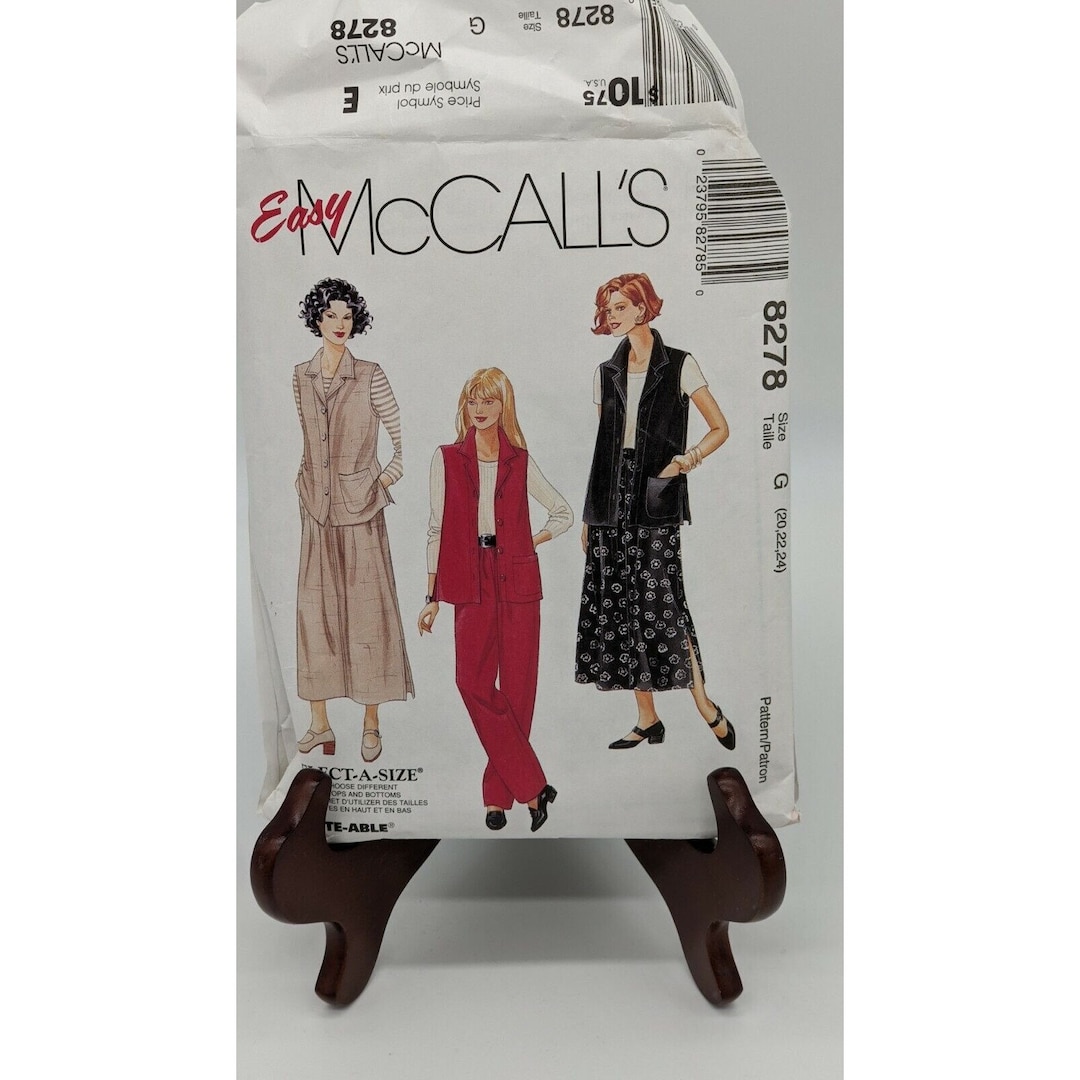 Mccall's 8278 Skirt and Jacket Sewing Pattern, Petite Size 24 - Etsy UK