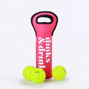 Pickleball Gift Set Includes Pickleballs Outdoor Play Court Sport Bottle Holder Wine Bag Dual Purpose Accessory Unique Present Paddle Ball image 6