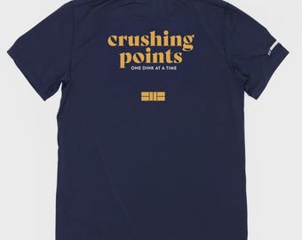Pickleball-Shirt für Damen - Servier Looks, Crushing Points in Luxe Navy Performance Material