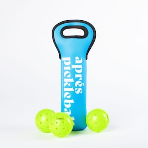 Colorful Pickleball Accessories Gift Set Neoprene Insulated Bag Dual Function Design Outdoor Ball Carrier Wine Bottle Holder Player Present Idea Perfect Court Sport Collection Team Gift Essential Portable Carrying Case Tournament Day