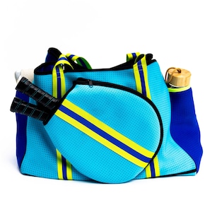 Pickleball Bag - Blue Multi Large Weekender Bag (Personalization Available)
