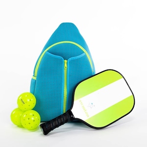Pickleball Starter Kit Beginner Set Complete Package Includes Pickleball Equipment Blue Bag Neoprene Sling Outdoor Recreation Sport Gear