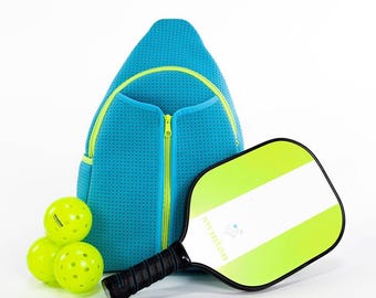 Pickleball Starter Kit Beginner Set Complete Package Includes Pickleball Equipment Blue Bag Neoprene Sling Outdoor Recreation Sport Gear