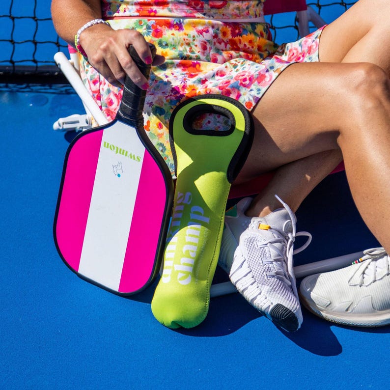 Pickleball Gift Set Includes Pickleballs Outdoor Play Court Sport Bottle Holder Wine Bag Dual Purpose Accessory Unique Present Paddle Ball image 7