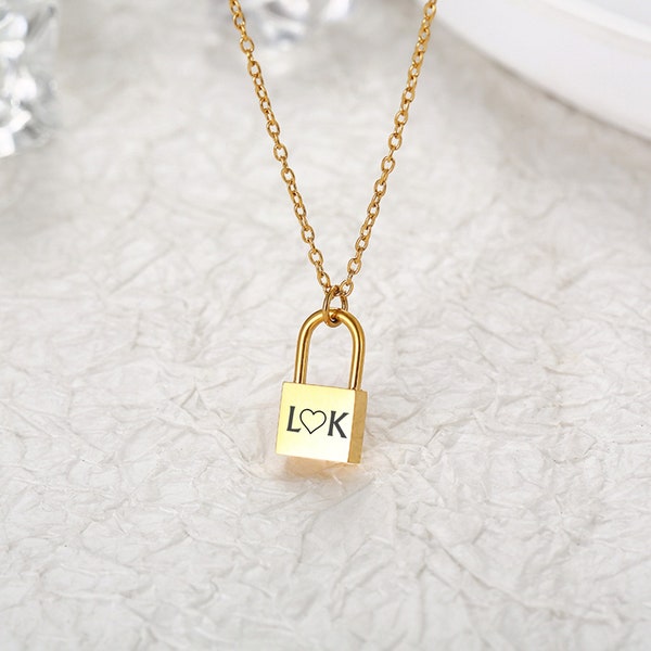 Padlock Necklace Etsy