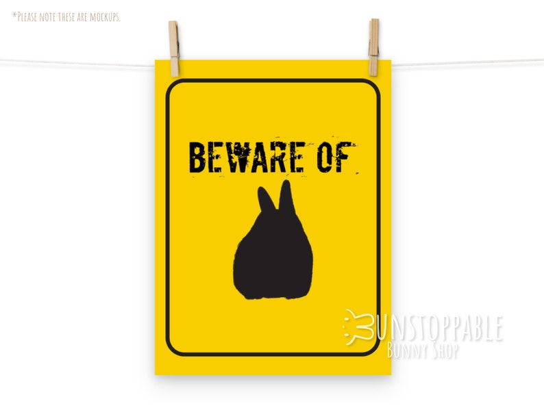 Beware of the Bunny Poster - Matte Paper Poster - Etsy