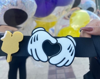 Mouse love hands and Ice Cream  Bag and Belt Charm.