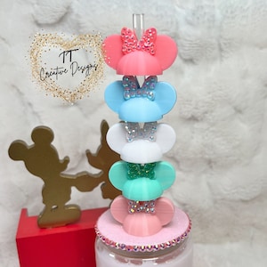 Mouse head Straw Topper/Straw Buddy/Straw Charm