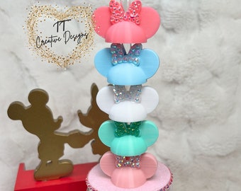 Minnie Rhinestone Mouse Head Straw Topper: 3D Printed Straw Buddy