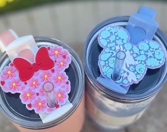 Minnie Flower & Mermaid Straw Topper for Stanley Cup