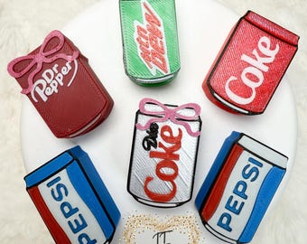 Cans of sodas Straw Toppers. Fits the Stanley cups.