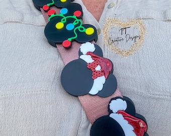 Mouse Christmas lights and Santa Bag and Belt Charm.