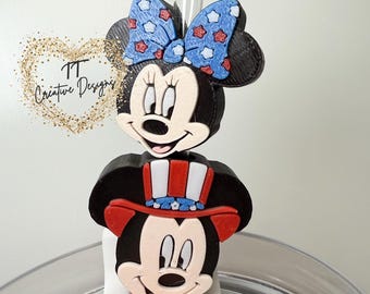 Mouse 4th of July Straw Topper. Fits the Stanley cups