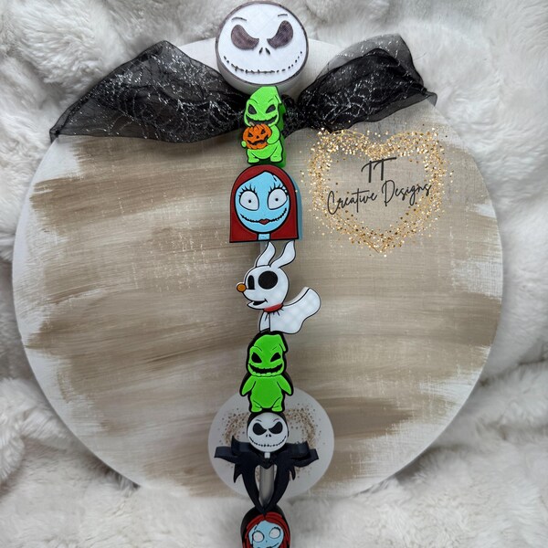 Halloween Straw Toppers. Jack, Sally  Oogie Boogie and Zero the dog. Fits the Stanley cups.