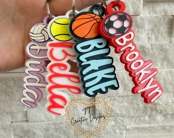 Custom sports KEYCHAINS, Bag charms.