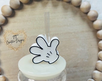 Mouse Hands and shorts Straw Toppers.