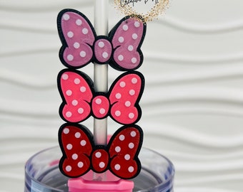 Straw Toppers Mouse bow. Fits the Stanley cups.