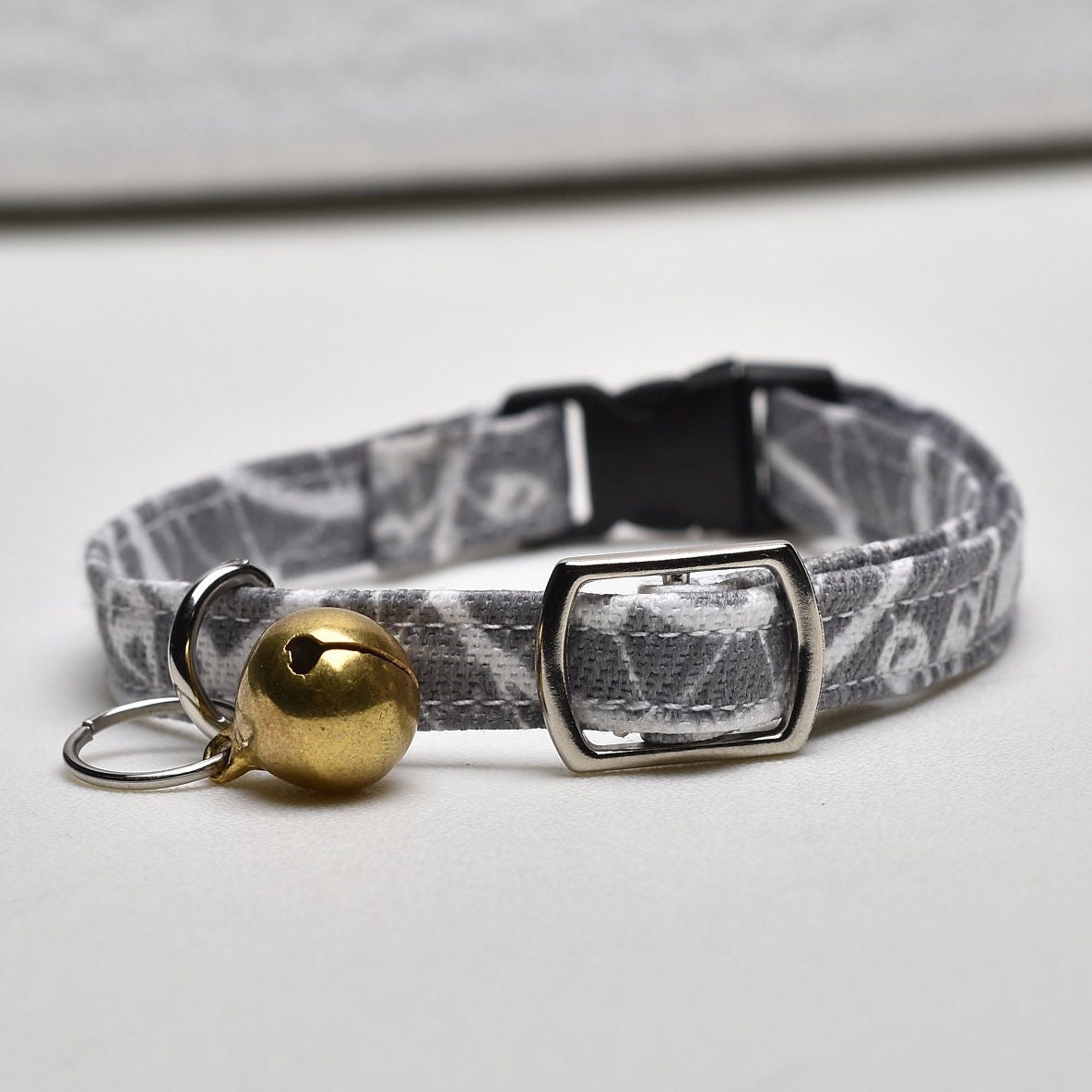 gris, Collier Pour Chat