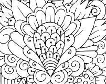 100+ Floral Coloring Pages — Instant Download — Printable Coloring Pages