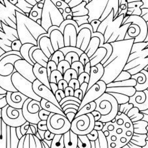 100+ Floral Coloring Pages — Instant Download — Printable Coloring Pages