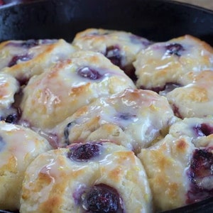 BEST RECIPE For Sweet Blueberry Biscuits with Lemon Glaze Download.