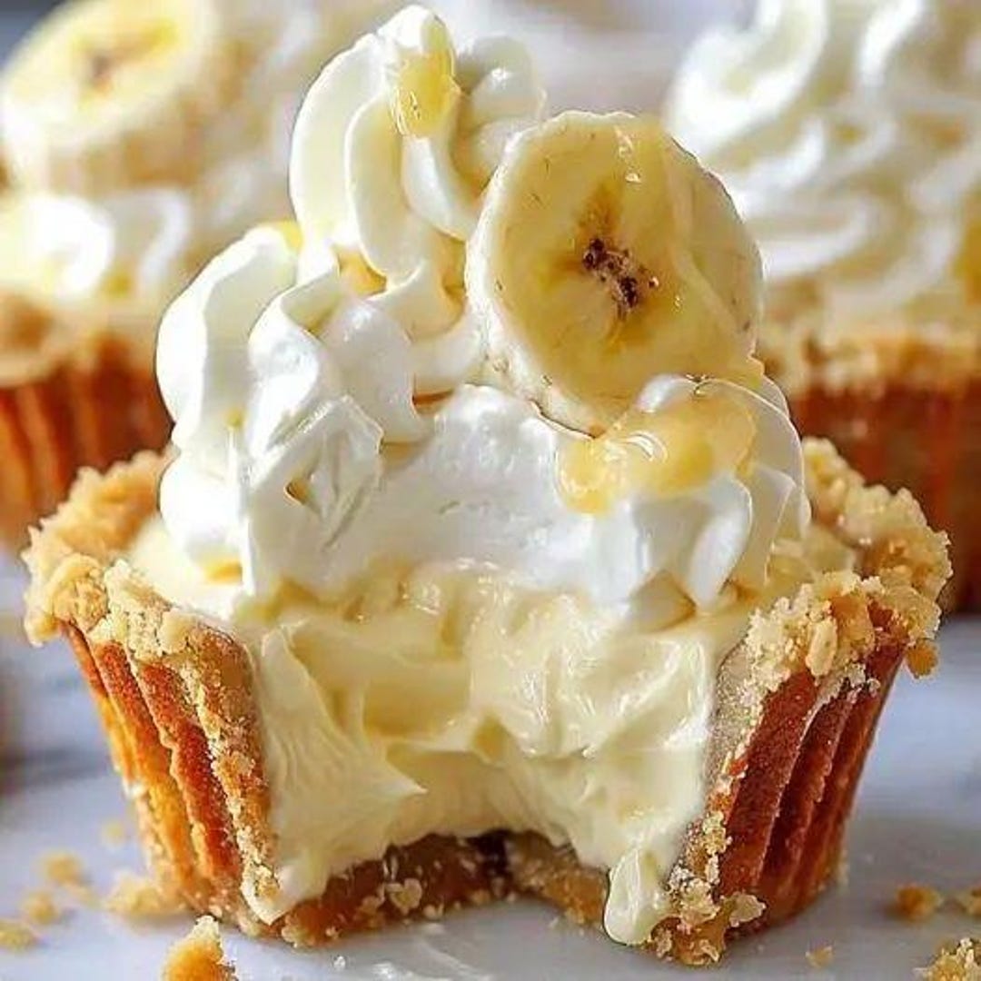 BEST RECIPE for No Bake Mini Banana Cream Pies
