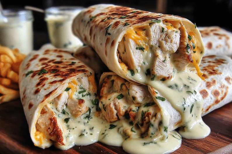 BEST RECIPE for Cheesy Garlic Chicken Wraps Download - Etsy