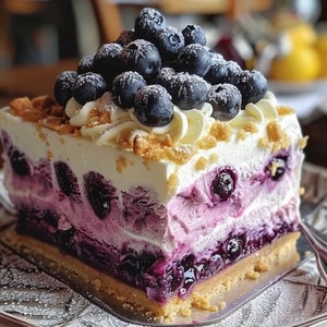 BEST RECIPE For Lemon Blueberry Shortbread Mousse Cake Download.