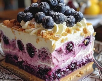 BEST RECIPE For Lemon Blueberry Shortbread Mousse Cake Download.