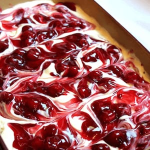 BEST RECIPE For Cherry Cheesecake Surprise Layered Dessert Download.