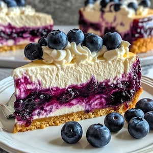 BESTES REZEPT für Blueberry Swirl Käsekuchen.