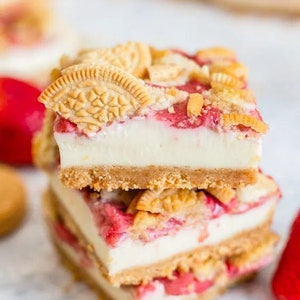 BEST RECIPE For Golden Oreo Strawberry Cheesecake Bars Download.