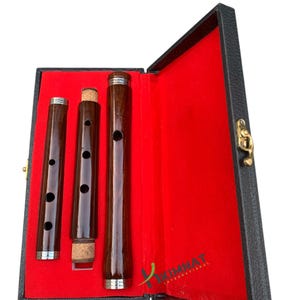 Three Parts Irish Flute Made Of Rosewood Natural Finishing Brown Flute With Flute Carry Case