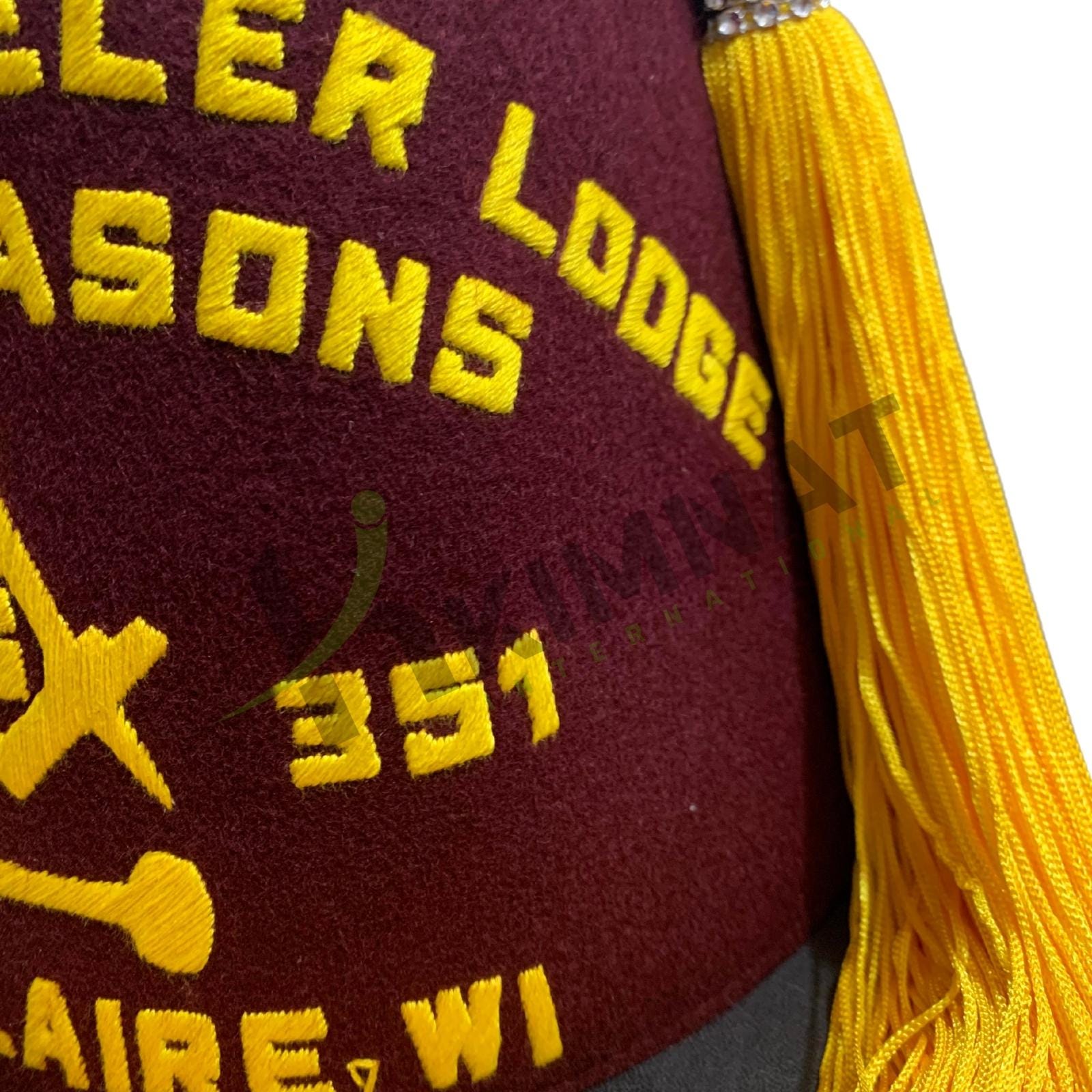 International Masons Custom Fez Custom Lodge Name & Number Masonic Fez ...