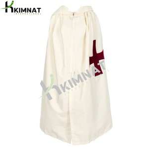 Masonic Knights Templar Cream Color Preceptors Mantle with Red Cross