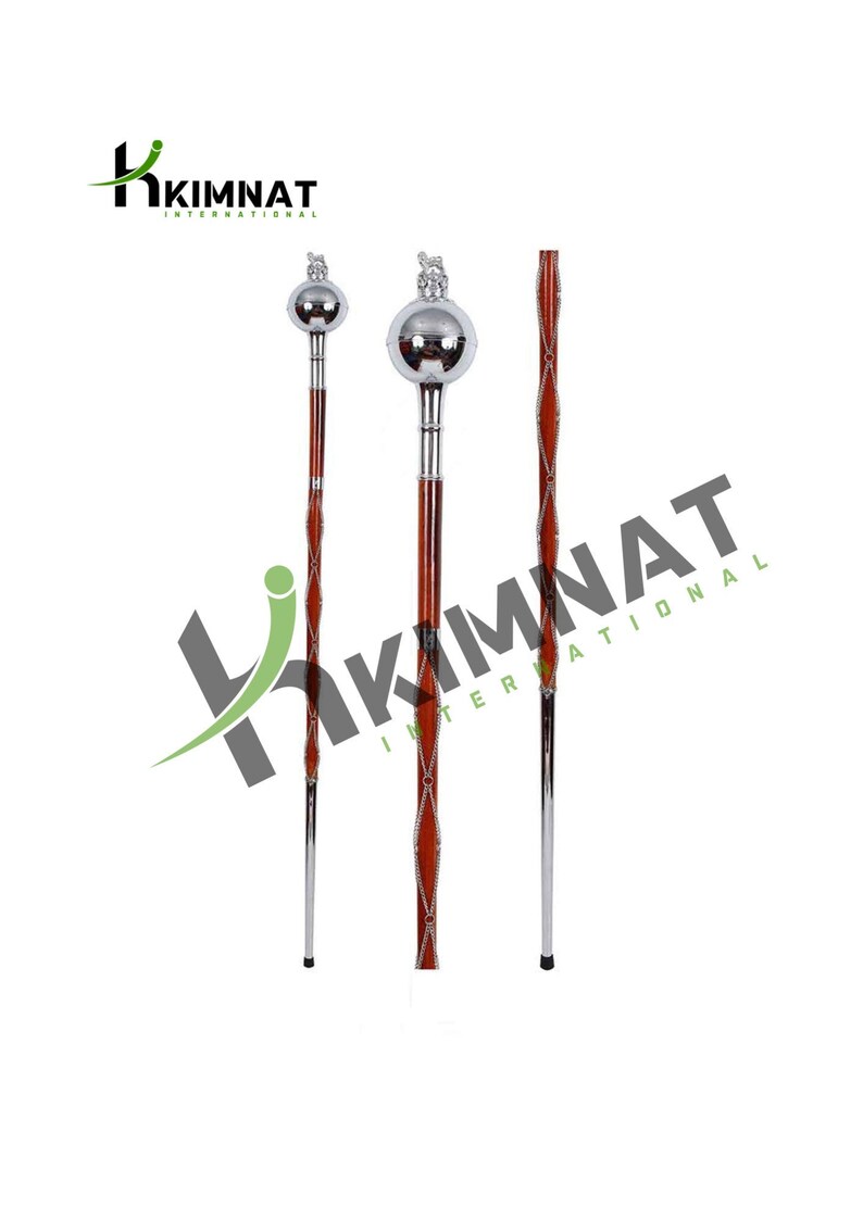 Drum Major Mace Stave & Stick Plain Ball Chrome Head With Lion Etsy