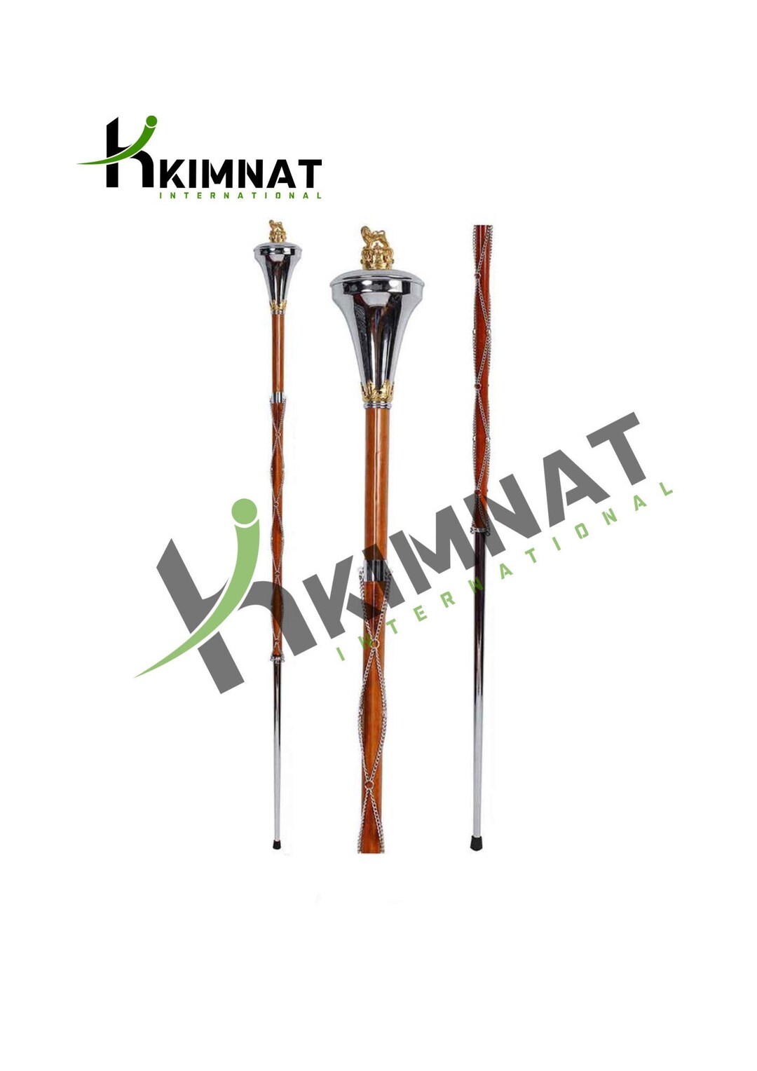 Drum Major Mace Stave & Stick Gold Lion and Crown Chrome Flat Etsy