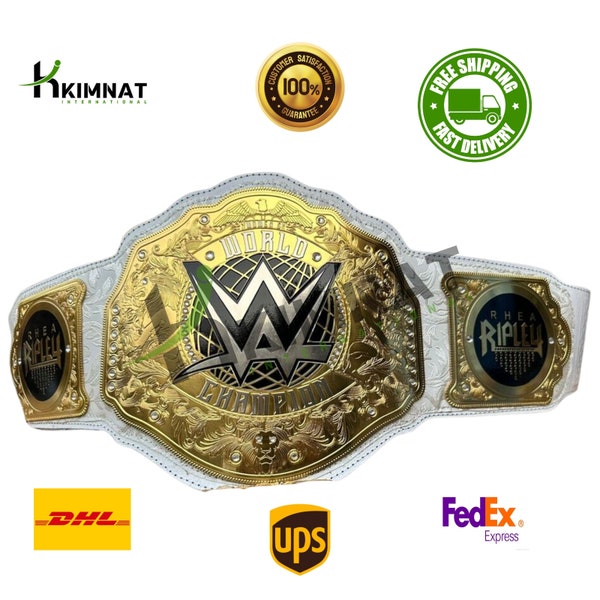 Women's Championship WWE Replica Belt With RHEA RIPLEY Side Plates Replica Adult Size Belt