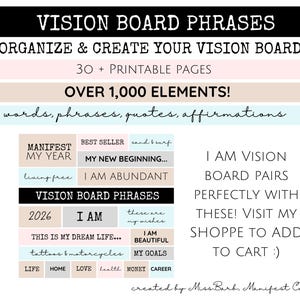Vision Board Printable Cards to Manifest Abundance, Perfect for Journals and Vision Boards, Printable Affirmation Cards image 11