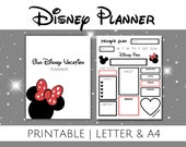 WDW Day Planner, Vacation Planner Printable for Planning your Magical Day, Printable Vacation Planner, Vacation Planner and Organizer,