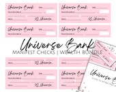 Manifest Money Ritual for Attracting Wealth and Abundance using Law of Attraction, Printable Manifesting Checks, Great for Vision Boards!